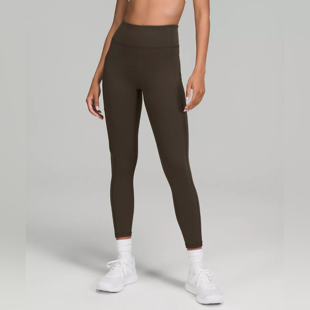 Lululemon Invigorate High Rise Tight 25" Size 4 Olive Green
